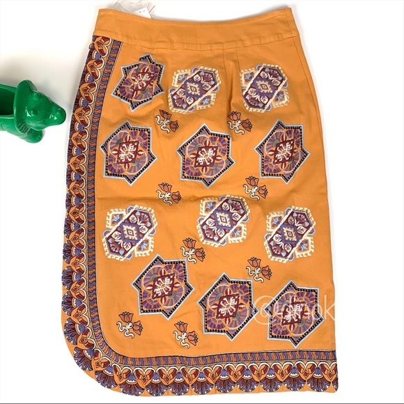 ANTHROPOLOGIE Krissy Embroidered Pencil Skirt - Picture 13 of 15